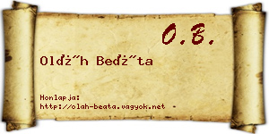 Oláh Beáta névjegykártya